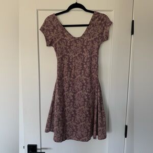 Pact cross back Floral Purple Dress